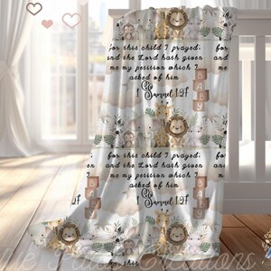 For this Child I Prayed Blanket for Baby Nursery Decor Blanket Bible Blanket Christian Blanket for Babies Baby Shower Gift Religious Throw
