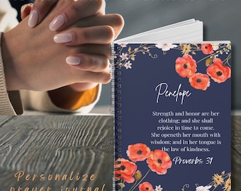 Leatherette Proverbs 31 Personalized Journal - Christian Gifts for ...