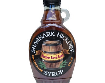 Bourbon Barrel Aged - Handcrafted, Shagbark Hickory Syrup