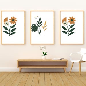 Wildflower Field Wall Art, Vintage Botanical Landscape Sign, Floral Decor, Modern Farmhouse Canvas Art, Field Of Flowers Canva PrintStretched