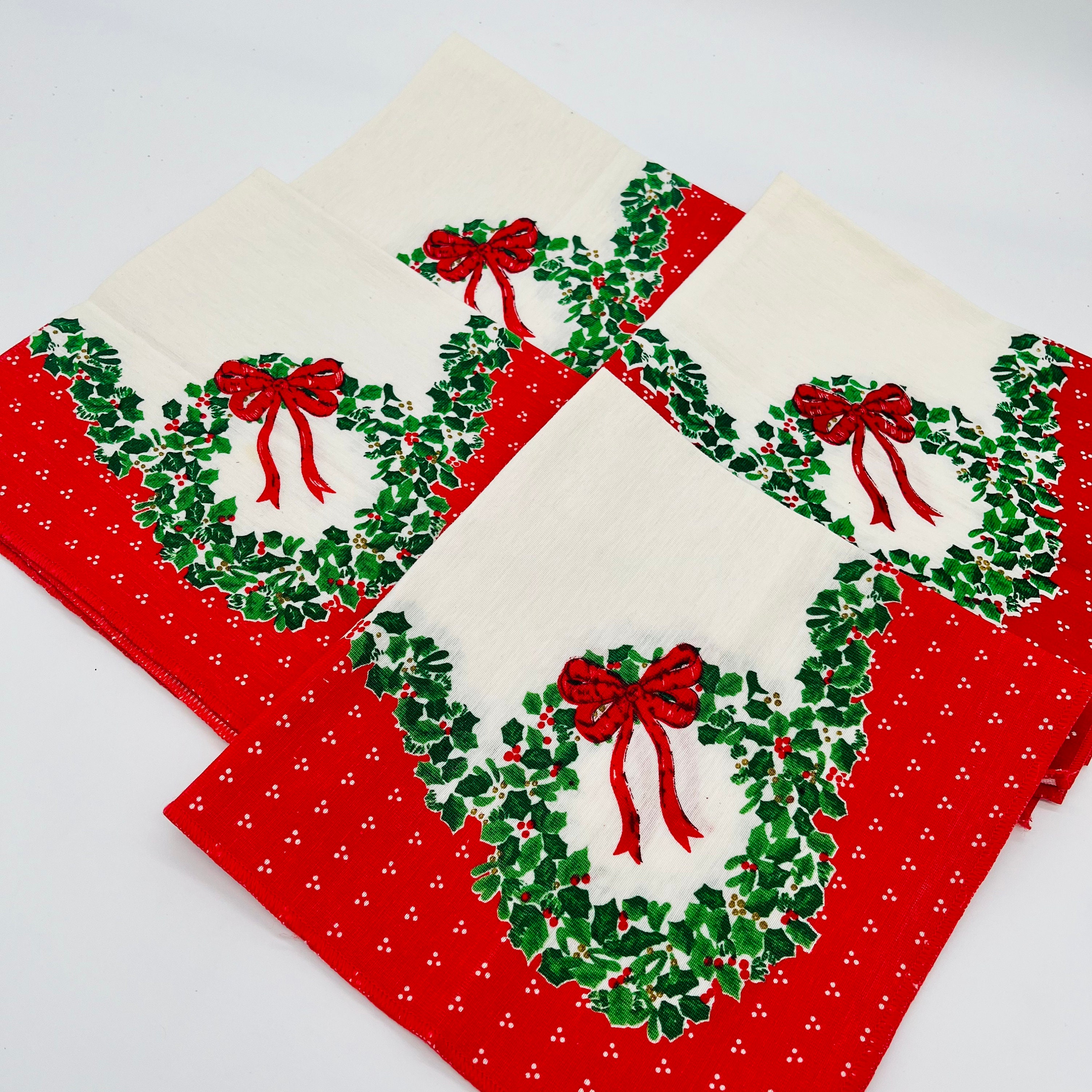 Vintage Christmas Holiday 12 Days of Christmas Paper Napkins Made
