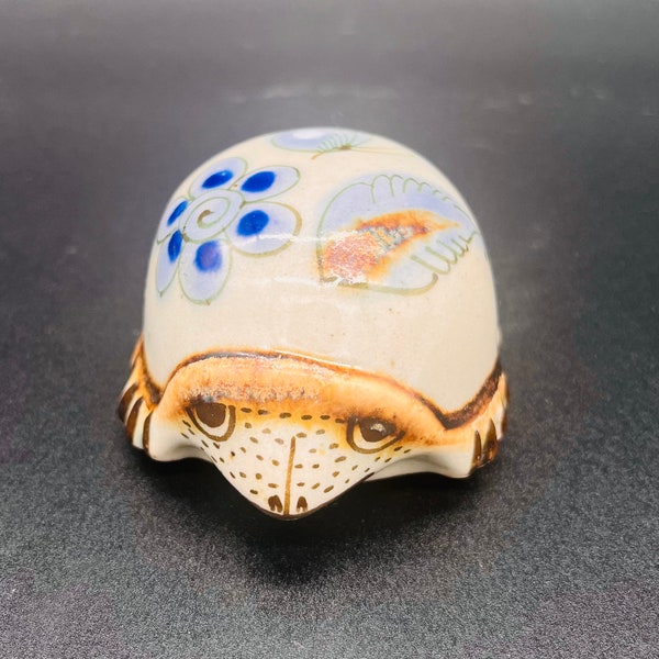 Vintage Tonala Mexican Pottery Turtle, El Palomar