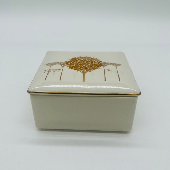 Vintage Otagiri Japan Golden Mist Trinket Box - image 3