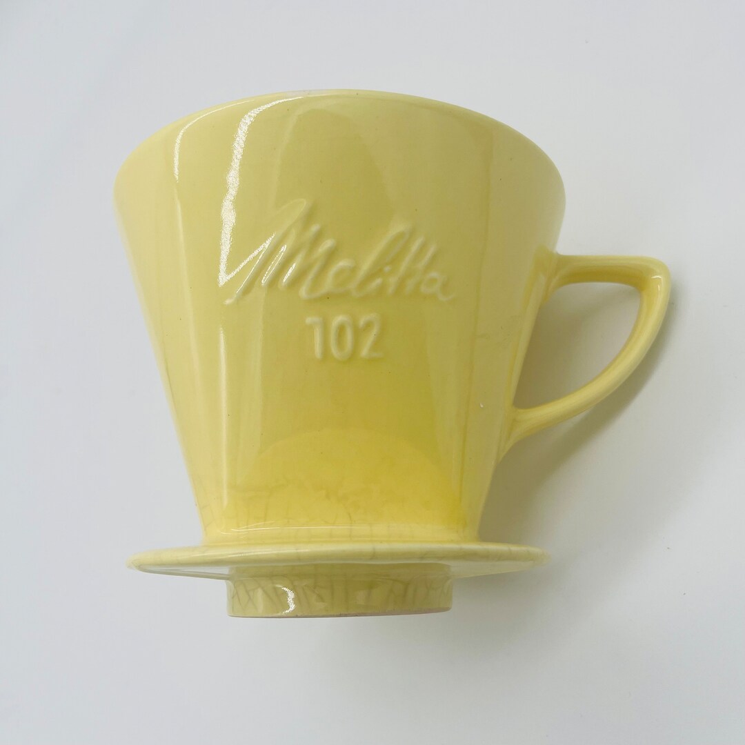 Butter Yellow Vintage Melitta 102 Coffee Dripper Pour Over Coffee Maker