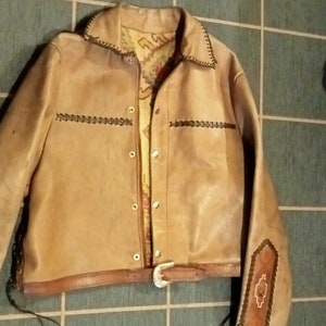 Original American Bison leather Jacket- made in USA giubbotto pelle