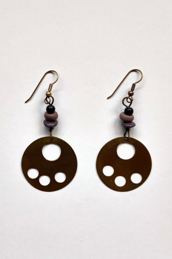 A-6 Earrings - beads and metal