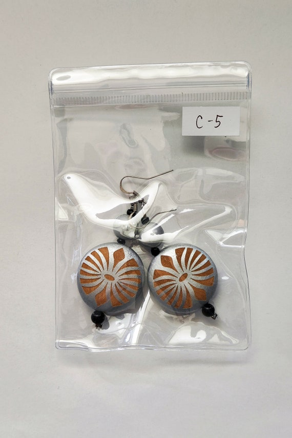 C-5 Earrings - mixed media - image 2