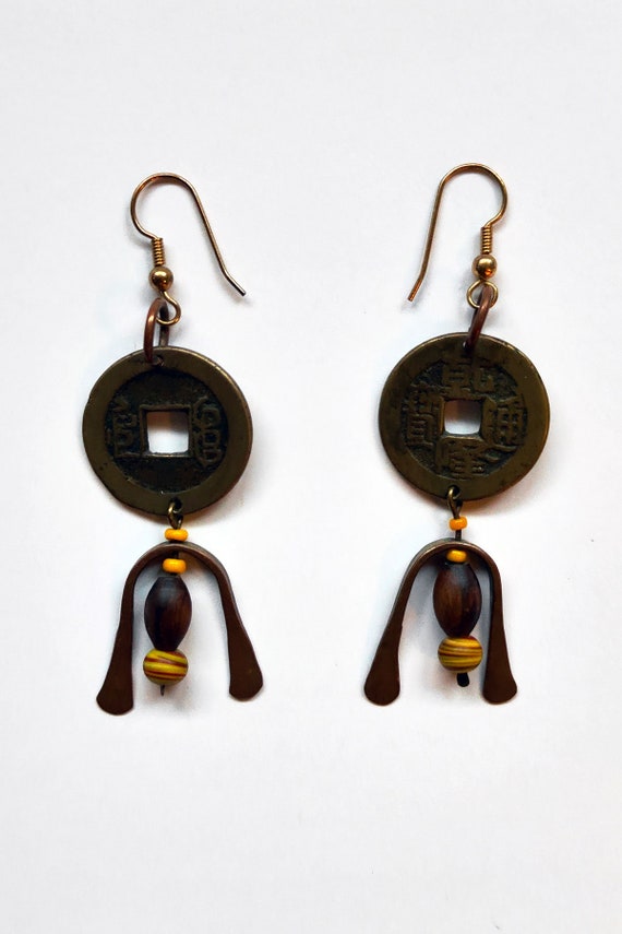 B-10 Earrings - mixed media