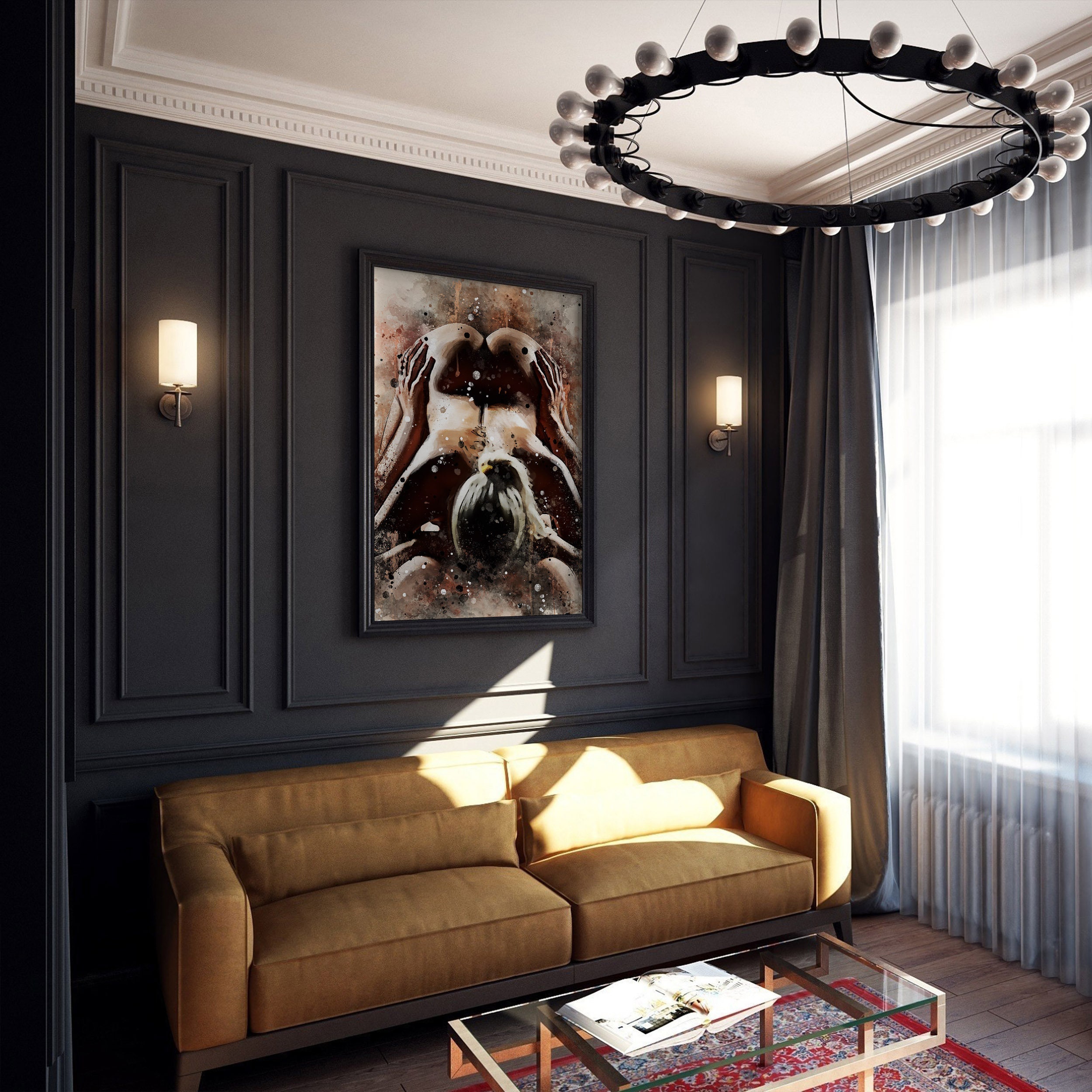 Erotic Nude Sexy Couple, Sexy Ass, Erotic Painting Nude Body Couple