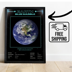 Poster Planet Erde,Weltraum Poster,Astronomie Poster,Wissenschaft und Bildung Poster für Astronomie Liebhaber,Planeten Foto (Hubble Deep Field)