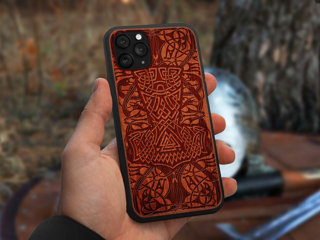 Mjolnir | Engraved Wood Phone Case | Available for Iphone, Galaxy S ...
