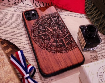 Liberty | Engraved Wood USA Phone Case | Available for iPhone, Galaxy S, Galaxy Z, Galaxy Note, Galaxy A, Pixel Phones and More!