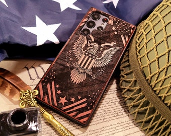 Seal | Engraved Wood USA Phone Case | Available for iPhone, Galaxy S, Galaxy Z, Galaxy A, Pixel Phones and More!