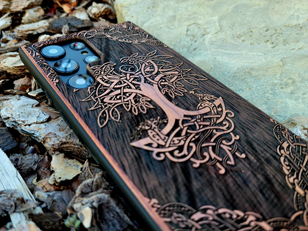 World Tree | Engraved Wood Phone Case | Available for Iphone, Galaxy S ...