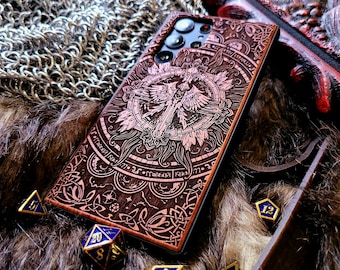 Divine | Engraved Wood Phone Case | Available for iPhone, Galaxy S, Galaxy Z, Galaxy A, Pixel Phones and More!