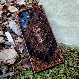 Dragon | Engraved Wood Phone Case | Available for iPhone, Galaxy S, Galaxy Z, Galaxy Note, Galaxy A, Pixel Phones and More!