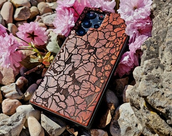 Bloom | Engraved Wood Phone Case | Available for iPhone, Galaxy S, Galaxy Z, Galaxy A, Pixel Phones and More!