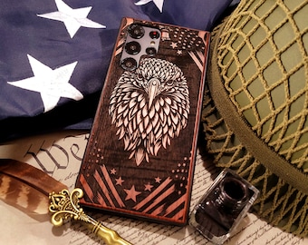 Brave | Engraved Wood USA Phone Case | Available for iPhone, Galaxy S, Galaxy Z, Galaxy A, Pixel Phones and More!