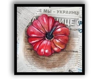 アンティーク品　絵画　油絵　トマト とまと」 by Hiroko*゜｜Artmeter｜暮らしを彩るアートが、きっと見つかる