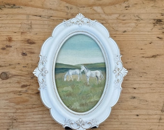 Aquarelle Oeillet signée E. REINHART - SA - Antiquités décoration