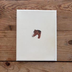 ORIGINAL Horse Artwork / Equestrian Artwork / Minimalist Horse / Clydesdale Horse / Original Draft Horse Painting / Clydesdale Painting