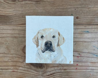 ORIGINAL Labrador Retriever Artwork / Labrador Retriever Painting / Gifts for Labrador Lovers / Cute Labrador Retriever / Yellow Labrador