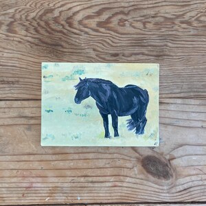 Peinture originale de cheval / oeuvre de cheval sauvage / peinture de cheval sauvage / cheval mustang / cadeau équestre / beaux chevaux / oeuvre d'art originale