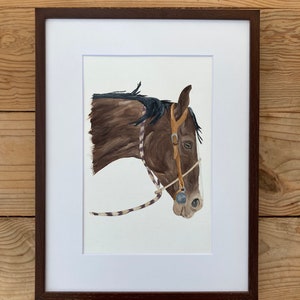 Original Horse Oil Painting / Cowboy Art / Horse Art / Quarter Horse Cowhorse / Western Decor / Farmhouse Decor Modern Rustic Horse Painting