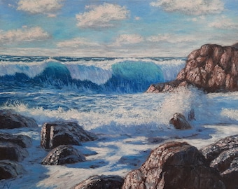 Ocean original oil painting