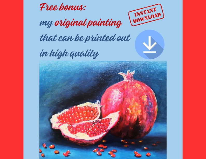 Malen Nach Zahlen Granatapfel - DIY Gemälde Set Für Erwachsene 30x40cm