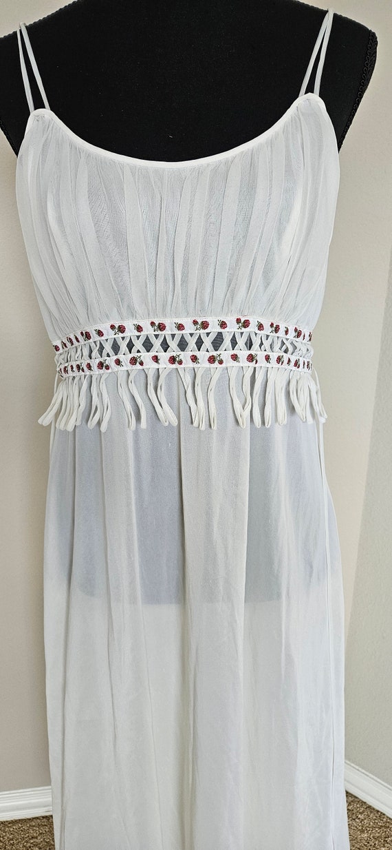 1970s Flirty Goddess Style Nightgown: Retro Chic S