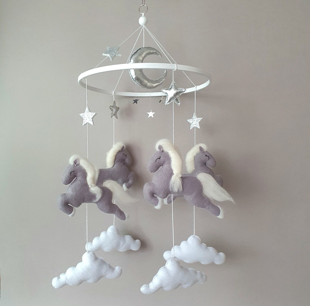 Baby Mobile, Neutral Baby Mobile, Horse Nursery Decor, Baby Shower