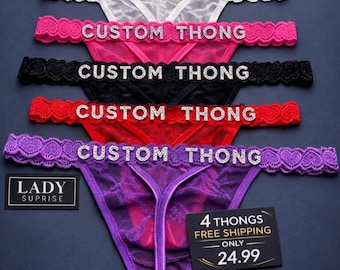 Custom Name Thong, Personalised Name Thong, Name Thong