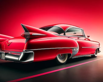 Pink Cadillac Art Print Poster