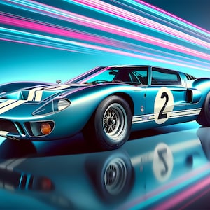 Ford GT40 in Blue print