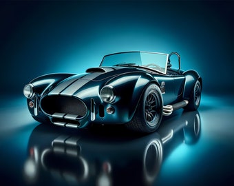 The Iconic AC Cobra in Blue print