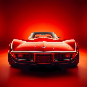 Red Vette, Corvette Stingray print