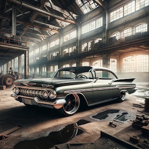 Chevrolet Impala American Muscle Car Hot Rod Art Print Poster