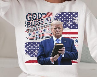 Donald Trump 47 Presidente PNG: Diseño patriótico MAGA (Descarga digital)