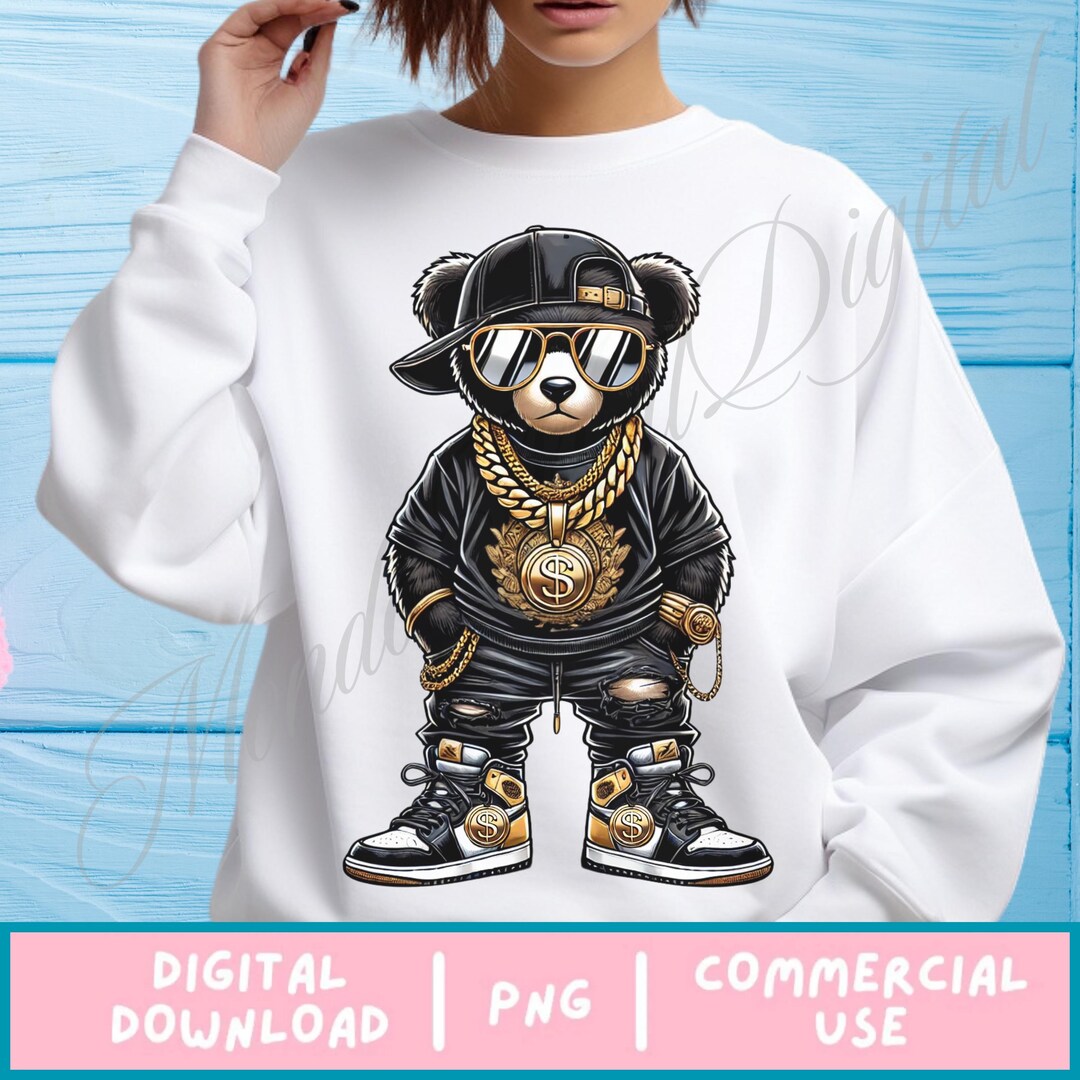 Hack Raper Bear Rapper Bear Graffiti PNG: Urban Street Art Teddy (digital Download) - Etsy