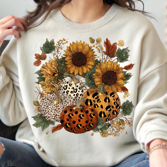 Floral Pumpkin PNG: Rustic Coquette Fall Shirt Design (Digital Download)