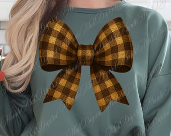 Watercolor Bow Clipart PNG: Leopard Print, Checkered, Retro (Digital Download)