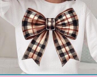 Coquette Brown Bow PNG: Funny Fashion Sublimation (Digital Download)