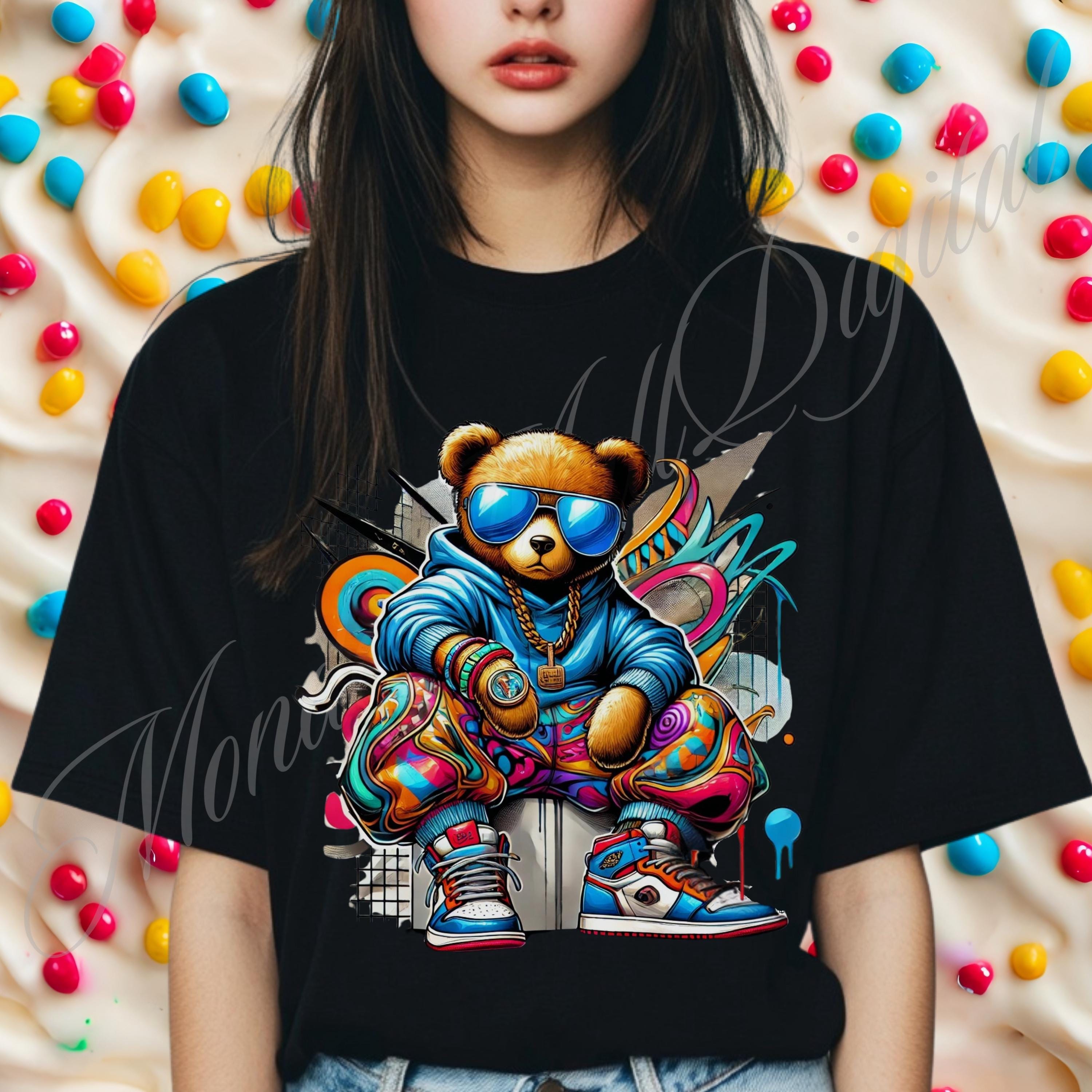 Hack Raper Bear Rapper Bear Graffiti PNG: Urban Street Art Teddy (digital Download) - Etsy