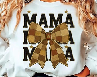 Mama Bow Png: Wzór sublimacji kokietki (pobieranie cyfrowe)