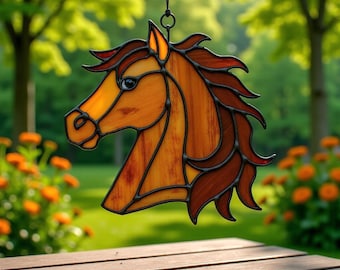 Pferd Glasmalerei, Glasmalerei, Glasmalerei Pferd Dekor, Pferd Ornament, digitaler Download SVG Png Pdf