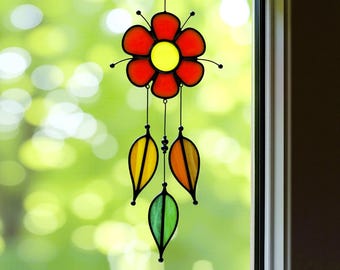 Floral Stained Glass Suncatcher - Bouquet Suncatcher, Digital Template SVG, PDF, PNG