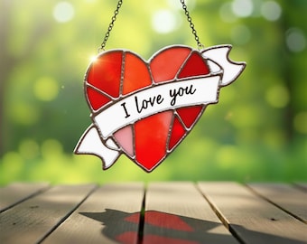 Two Hearts, One Love Stained Glass PDF Pattern - Etsy Canada