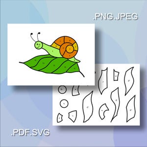 Puede incluir: Una hoja de actividad de colorear por n&uacute;meros con un caracol en una hoja. La concha del caracol est&aacute; dividida en secciones numeradas, y la hoja tambi&eacute;n est&aacute; numerada. Una hoja separada muestra las formas numeradas que corresponden a los n&uacute;meros en el caracol y la hoja.
