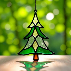 Christmas Tree Stained Glass Pattern Digital Download, DIY Christmas Suncatcher, Tree Christmas Ornament SVG, Christmas Decor, Pdf Svg Png